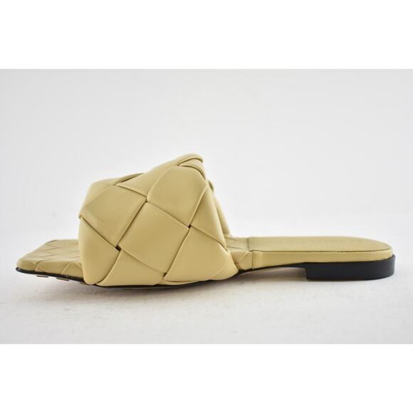 Bottega Veneta Lido Flat Slides Cane Sugar Beige Intrecciato Leather Sandal 36 - Picture 8 of 12